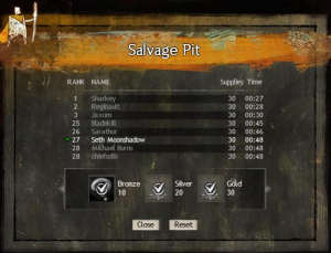 Salvage Pit Leader Board